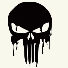 Sinister Scary Skeleton Stare Funny Sticker for Window Door Laptop Kayak Grunge Punisher Blood Car Styling Vinyl Decal 9 Colors