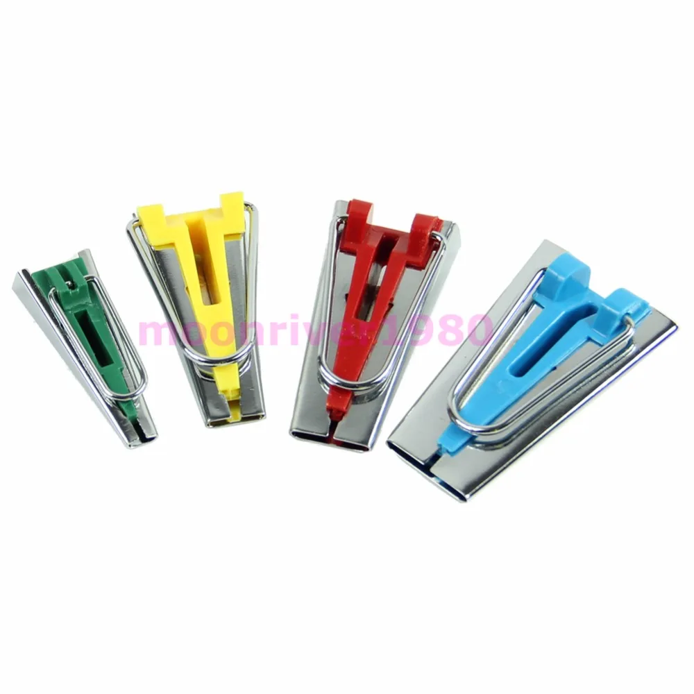 

Set of 4 Fabric Bias Tape Maker Binding Tool Sewing Quilting 6mm 12mm 18mm 25mm