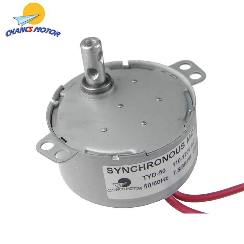 

CHANCS TYD-50 Small Synchronous Gear Motor 110V AC 7.5-9RPM CW/CCW for Rod Dryer
