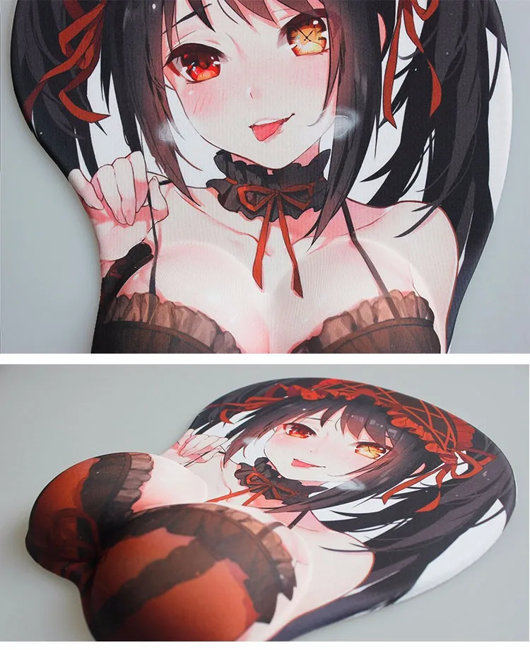 Date A Live Tokisaki Kurumi аниме 3D Oppai коврик для мыши подставка для запястья