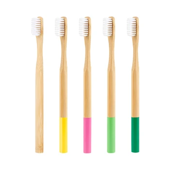 

Wholesale Y&W&F 2pcs Adult Natural Bamboo Toothbrush Soft Head Round Bamboo Material Handle Soft Bristle Toothbrush Drop Ship