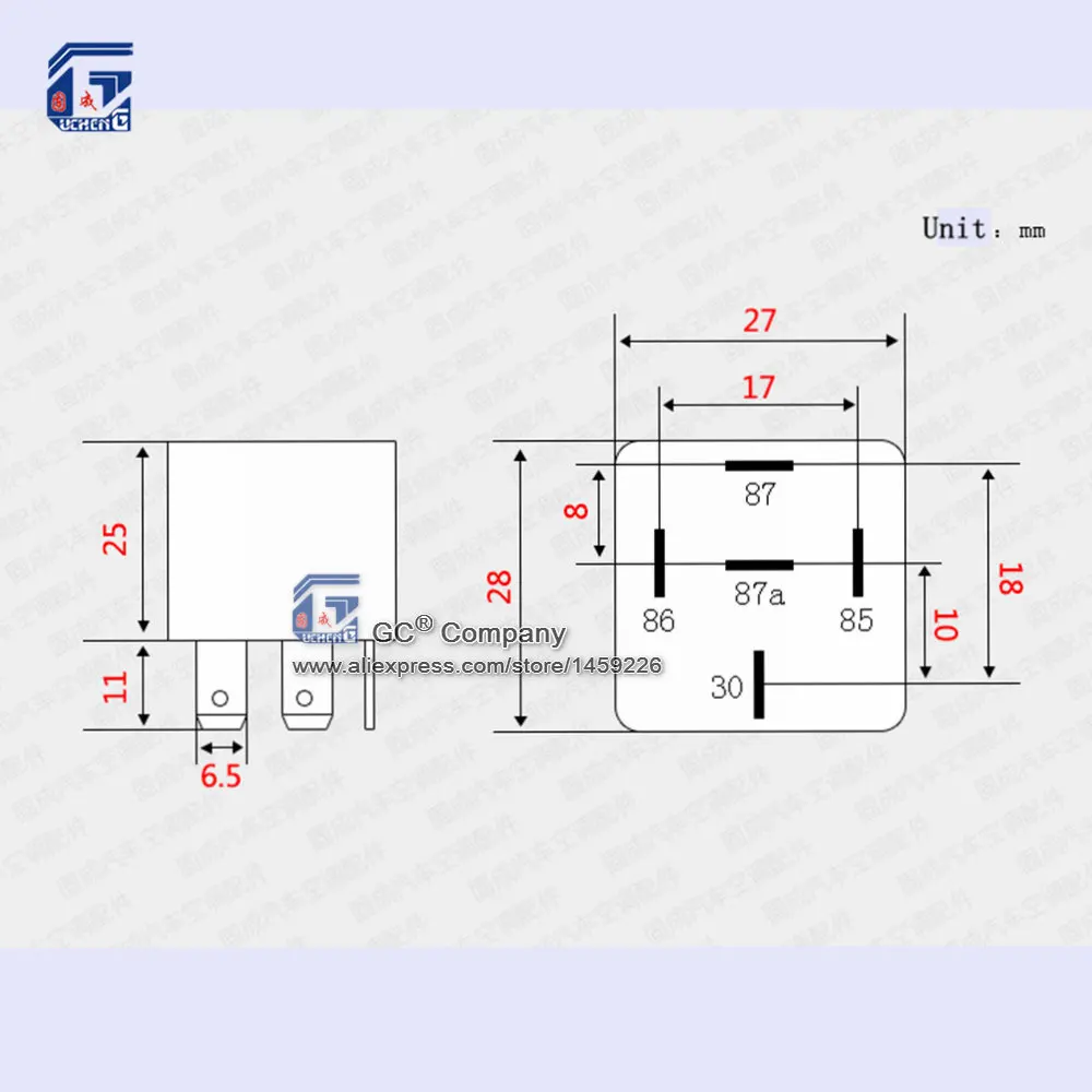 Водонепроницаемый SPDT SPST 5/4 Pin 12V 24V 100A 80A 60A автомобильное реле с зеленым светодиодный светильник и керамической розеткой