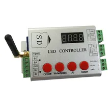 СВЕТОДИОДНЫЙ полноцветный rgb-контроллер, поддержка управления Bluetooth, IC SD карта для светодиодный полосы WS2812B SK6812 WS2801 LPD8806, DC 5 V, 12 V-24 V 3W