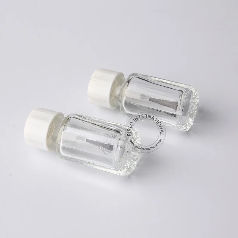 20 штук x 3cc мини, из прозрачного стекла бутылка с наконечник для щетки 3 мл Стеклянные Бутылочки для лака Бутылочки для упаковки косметики белой крышкой