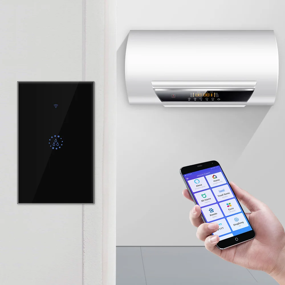 

Wi-Fi Boiler Smart Switch Water Heater Switches Voice Remote Control Touch Panel Timer Work With Alexa/Echo Google Home