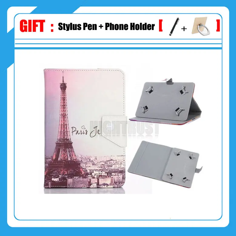 

Printed Cover for Prestigio MultiPad Wize 3057 3067 3087 3797 3G 7 inch Tablet Universal PU Leather Case (No camera hole)+Gift