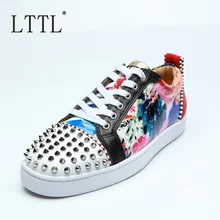 LTTL New Fashion Rivets Sneakers Men Hip Hop Shoes Breathable Lace-up Men's Shoes Casual Flats Handmade Outdoor Basic Men Shoes lttl new fashion rivets sneakers men leather shoes breathable lace up mens shoes casual flats handmade outdoor basic men shoes