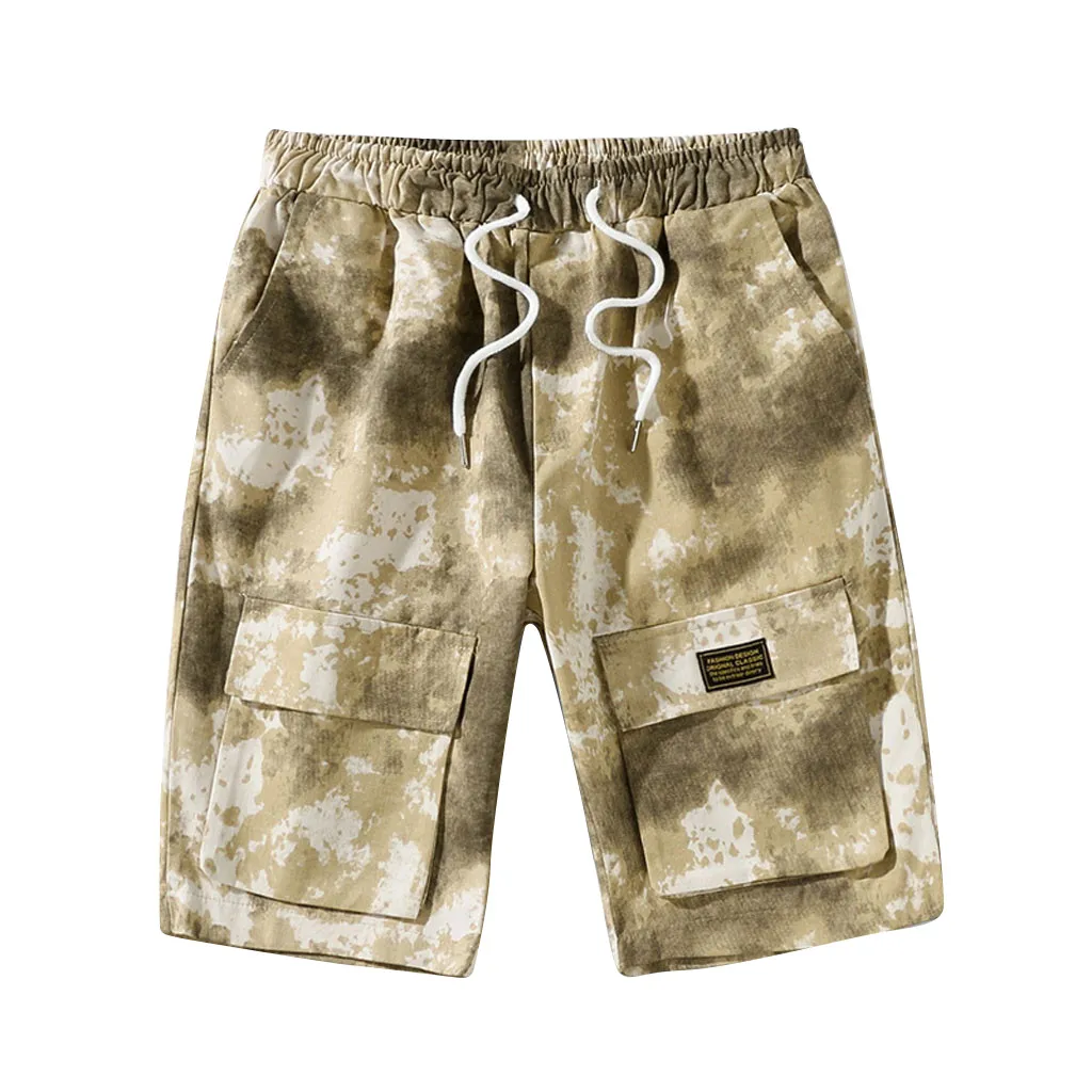 Мужская Летняя стильная камуфляжная форма свободные шорты для отдыха брюки с несколькими карманами Мужские шорты Уличная бермуды homme