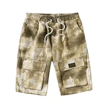 Мужская Летняя стильная камуфляжная форма свободные шорты для отдыха брюки с несколькими карманами Мужские шорты Уличная бермуды homme