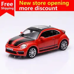 Ant Горячая моделирование 1:32 Volkswagen Beetle сплава модели автомобиля детский звук и свет силы независимо установлена игрушки пара