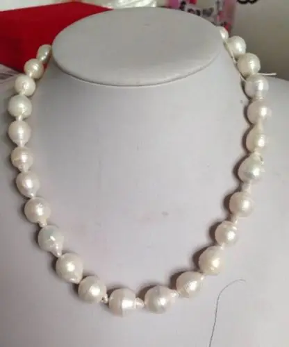 

HOT 0015148 12.5x15.8MM Australian south sea white pearl necklace