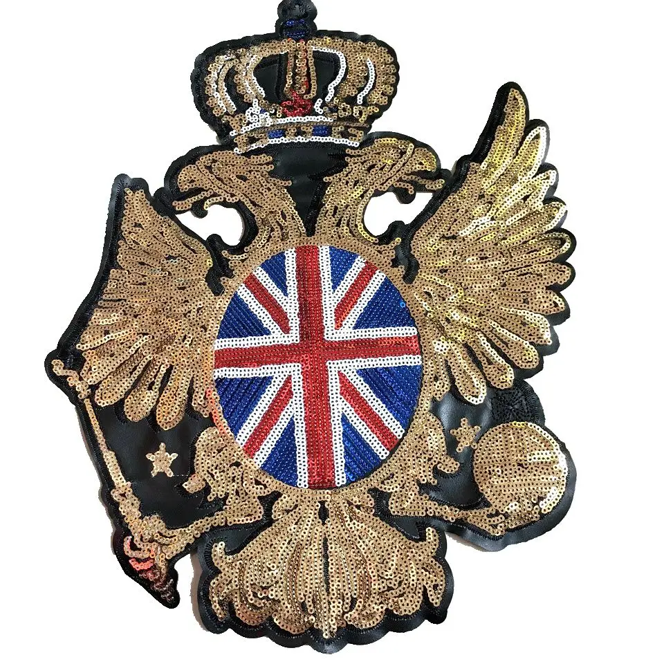 Нашивки с блестками Crown Eagles для одежды нашивка аппликация вышивка нашивки