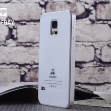 Роскошный 9H Твердость Закаленное стекло задняя крышка и премиум алюминиевая металлическая рамка набор чехол для телефона s для samsung Galaxy S5 i9600 чехол сумка