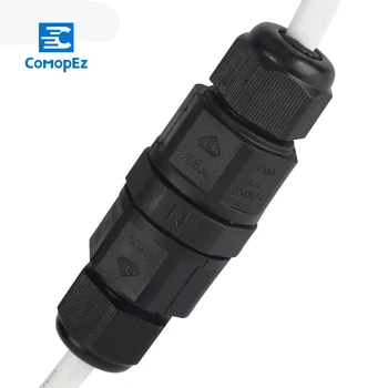 

1pcs Waterproof Connector 3 pin IP68 250V&16a 0-8mm Electrical Wire Cable Sealed Retardant Junction Boxes Solar Garden Terminal