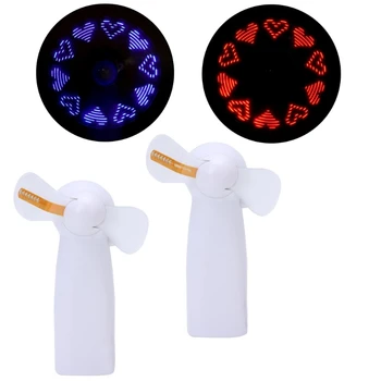 

Mini LED Portable Handheld Flashing Fan Super Mute Battery Operated For Cooling