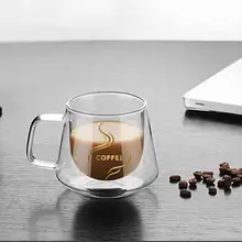 200 мл оригинальная кружка для кофе чашка с ручкой стакан из двойного стекла изолированный молока кофе сок чашка Экологичная чашка кухонная посуда для питья подарок
