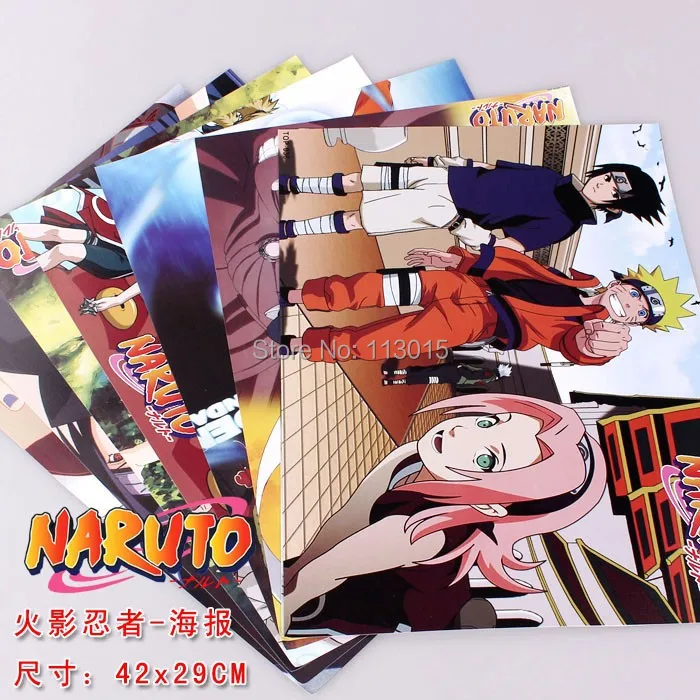 

64 PCS Anime Posters Comic Poster Bleach Naruto Fair tail SAO size 42x29CM Embossed