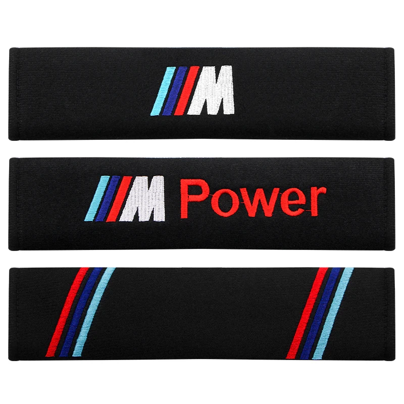 BMW M5 Power Accessories Interior 2 pcs Leather Seat Belt Shoulder Pads