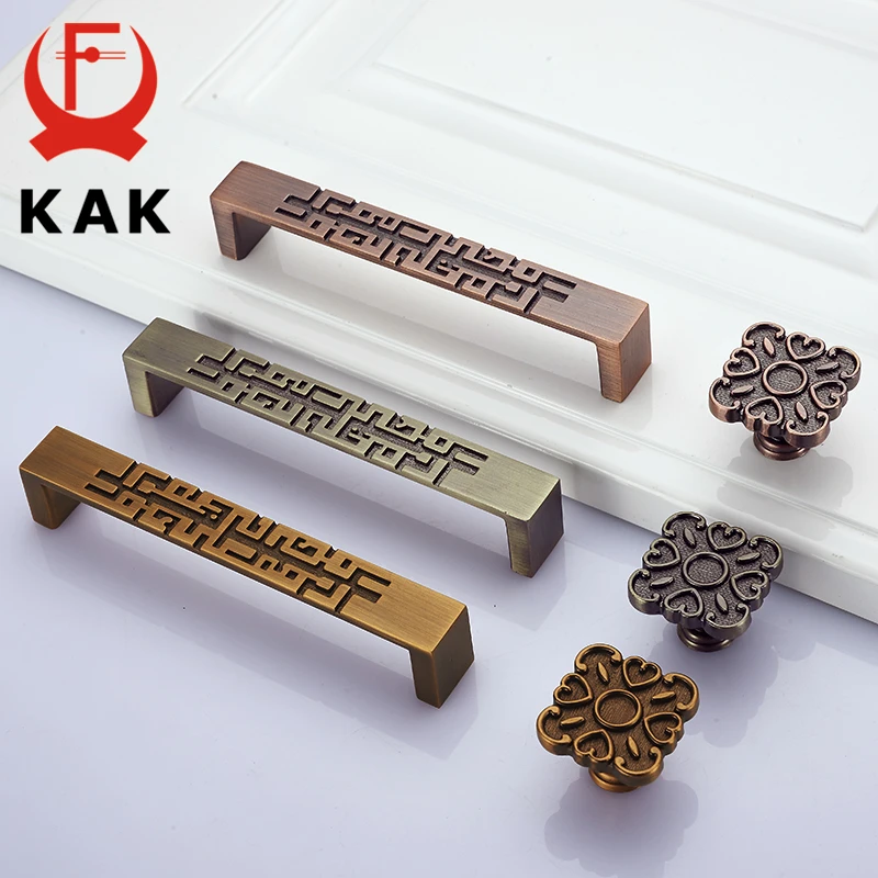 KAK 5 шт./лот цинковый сплав старинный Бронзовый Шкаф ручки винтажный шкаф дверные