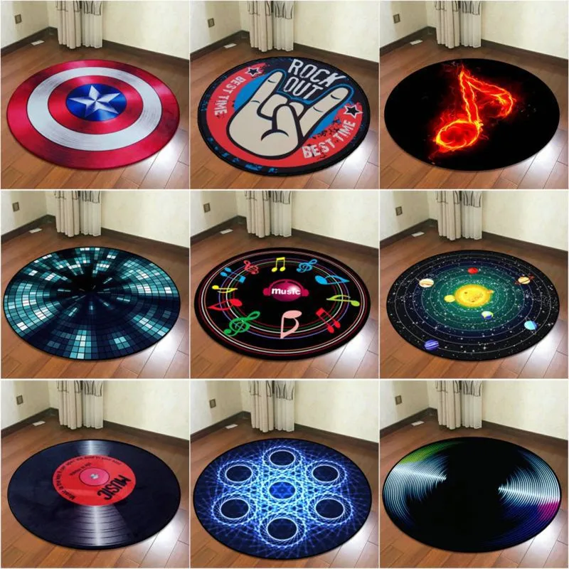 Creative Geometric Music pattern Round Carpets For Living Room Bedroom Area Rugs And Carpet Kids Room Computer Chair Floor Mats Creative Geometric Music pattern Round Carpets For Living Room Bedroom Area Rugs And Carpet Kids Room Computer Chair Floor Mats