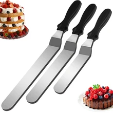 6/8/10 дюймов Нержавеющая сталь лопатка для торта масло кремовая глазурь Ножи гладкой Кухня Печенье Торт Инструменты для декорирования