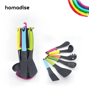 

Homadise Silicone Cooking Tool Sets Non-stick Kitchen Supplies Utensils Spoon Heat-Resistan Baking Tools Cookware Bakeware