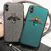 3D пчелы блеск Чехол для iPhone 11 Pro 6, 6 S, 7, 8 plus X XR XS Max для samsung S8 S9 Note9 10 Pro S10e плюс A30 A40 A50 A70 M10 M20