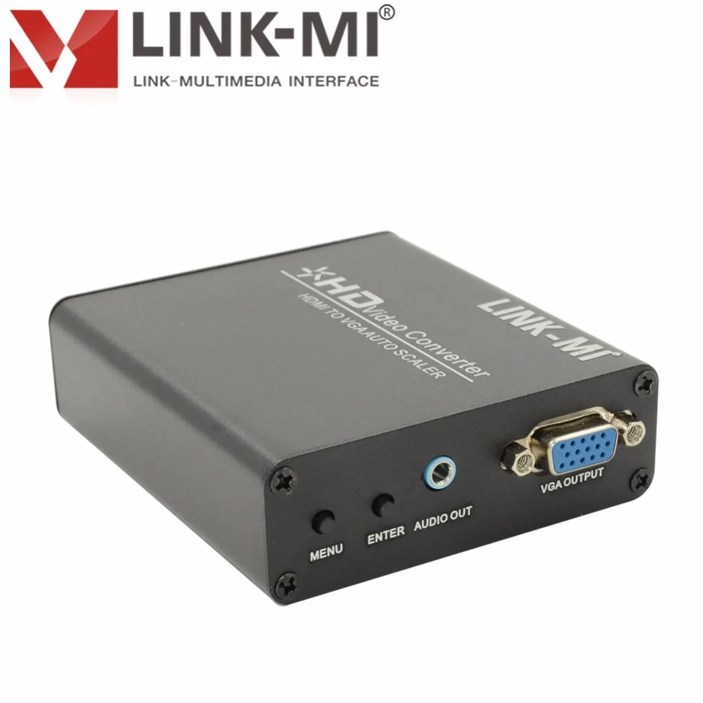 LINK-MI HV01 HDMI к VGA автомасштабирование HD видео конвертер с аудио выходом для HD tv CRT/lcd/СВЕТОДИОДНЫЙ Проектор Монитор до 1080 p