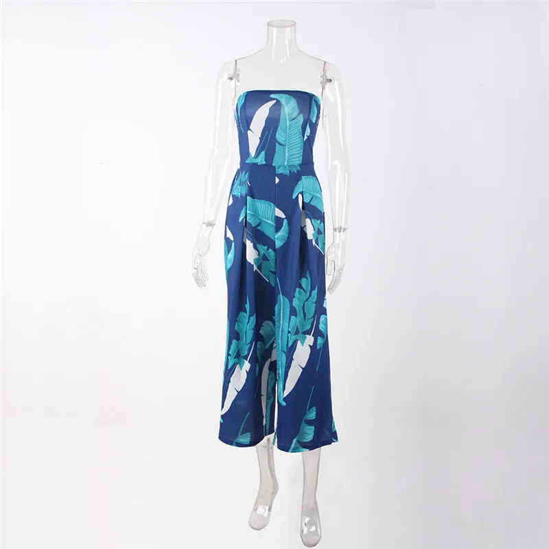 Echoine Women Jumpsuit Floral Print Sexy Strapless Off Shoulder Chiffon Loose Long Wide Leg Pants Lady Elegant Romper Streetwear Echoine Women Jumpsuit Floral Print Sexy Strapless Off Shoulder Chiffon Loose Long Wide Leg Pants Lady Elegant Romper Streetwear