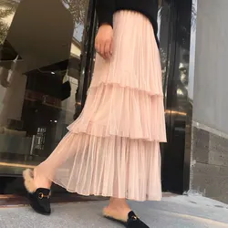 Yiciya Malla Falda Rosa para las Mujeres Longitud Del Tobillo Largo Plisado Torta Falda 2019 Verano Tul Tutu Tule Rok Ropa Cintura Alta Sólido Yiciya Malla Falda Rosa para las Mujeres Longitud Del Tobillo Largo Plisado Torta Falda 2019 Verano Tul Tutu Tule Rok Ropa Cintura Alta Sólido