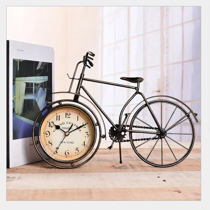 Творческий винтажные часы предметы меблировки ручной работы опт Кованое железо часы домашняя гостиная велосипедные предметы мебели