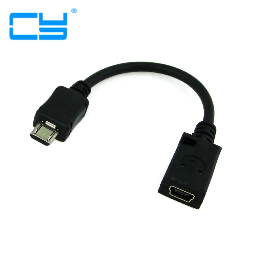 0,1 м 10 см Mini USB Женский Micro USB разъем Кабель-адаптер для телефонов MP3 MP4