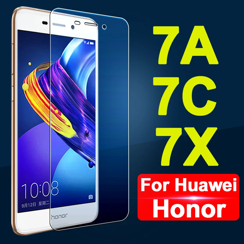 

Protective glass on for huawei honor 7x 7c 7a pro screen protector sheet screenprotector honer hauwei honor7a 7 6 a x c tempered