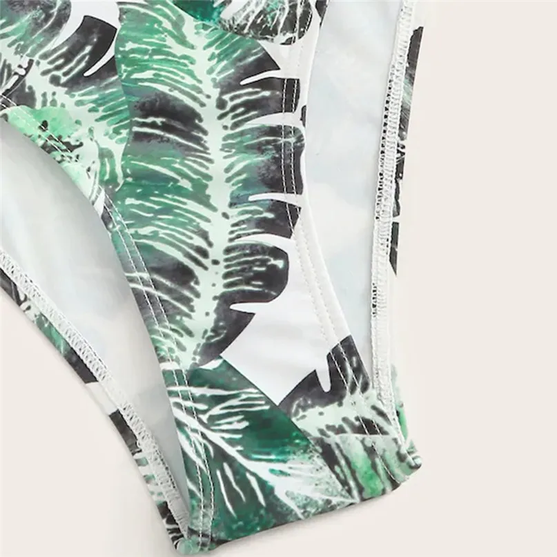 One Piece Swimsuit Women Printing Bandage Deep V Sexy Bikini Set Brazilian Swimwear Beachwear #2m13 (17)