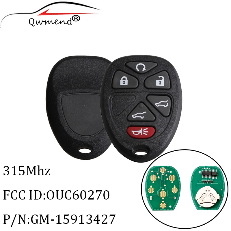 New Key Fob Remote Shell Case For a 2011 Chevrolet Tahoe w/ 6 Buttons 