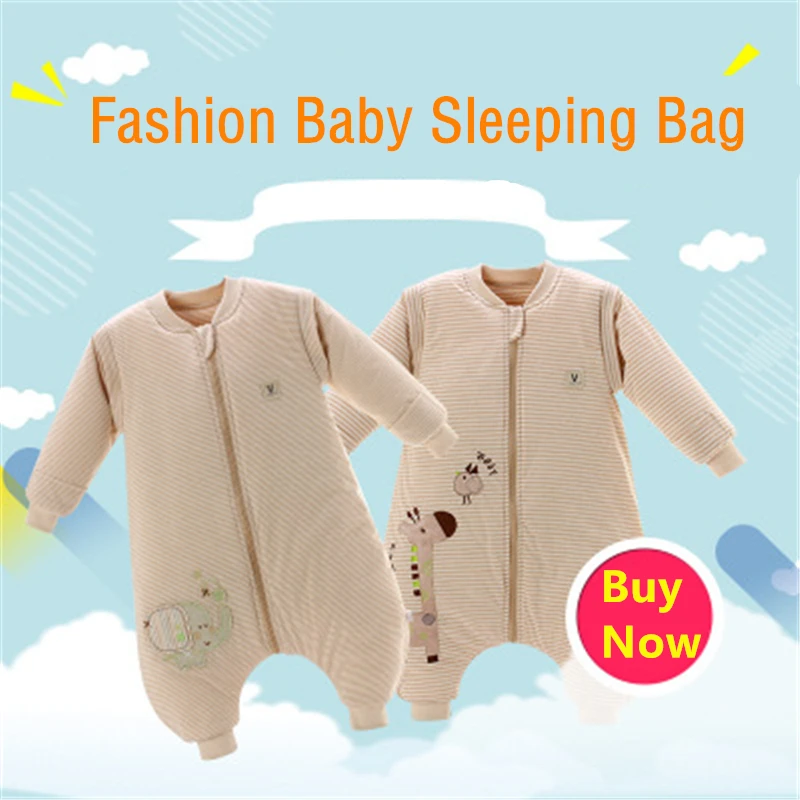 

BBSONG Baby Cute Sleeping Bag Cotton Boys Girls Kids Sleepsack Autumn Winter Swaddle Children Wearable Blanket Detachable Sleeve