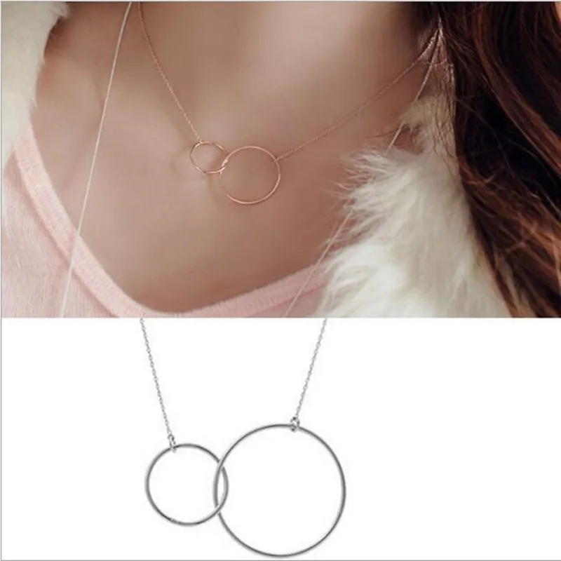 

Female Accessories Wild 925 Sterling Silver Simple Popular Fashion Jewelry Size Circle Cross Pendant Necklace H111