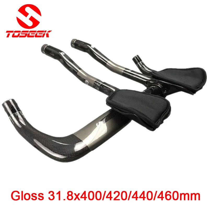 Full Carbon Rest Bar TT Style Handlebar Set Road Bike Mtb 31 8 400 420 440