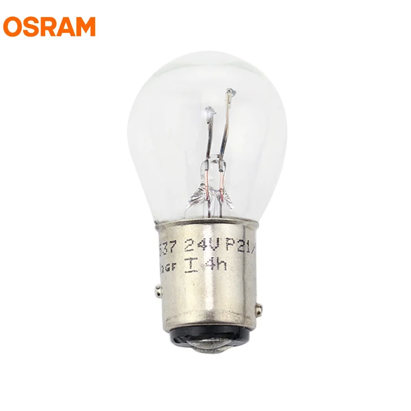 10 шт. OSRAM 24 В 7537 P21/5 Вт BAY15d оригинальные стандартные металлические лампы указателя