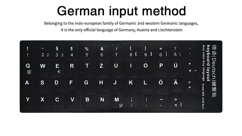 ПВХ клавиатура наклейка для ноутбука настольная клавиатура Испания/английский/русский/Французский Клавиатура Наклейка 10 до 17 дюймов ПК ноутбук