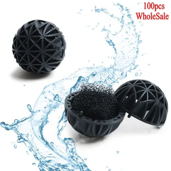 

100pcs 16mm16mm Aquarium Bio Balls Filter Cotton Filter Sponge Media Aquarium Pond Balls Fish Tank Filter Bio Balls