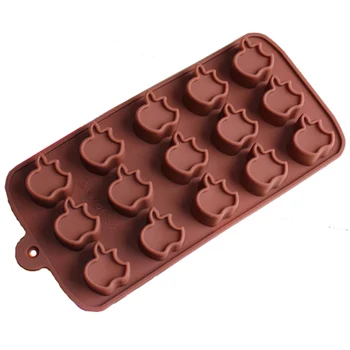 

Free Shipping 15 Fifteen Apples Chocolate Mold Cooking Tools Silicone Impressing Mat Fondant Cake Sugar Decorating