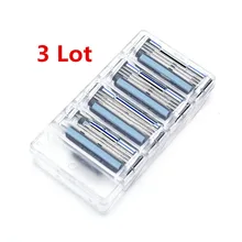 12 шт./лот 3 слой лезвие бритвы для мужчин Gile бритва лезвия красота Proglide лезвия для бритья заправка картридж для Mach 3 лезвия