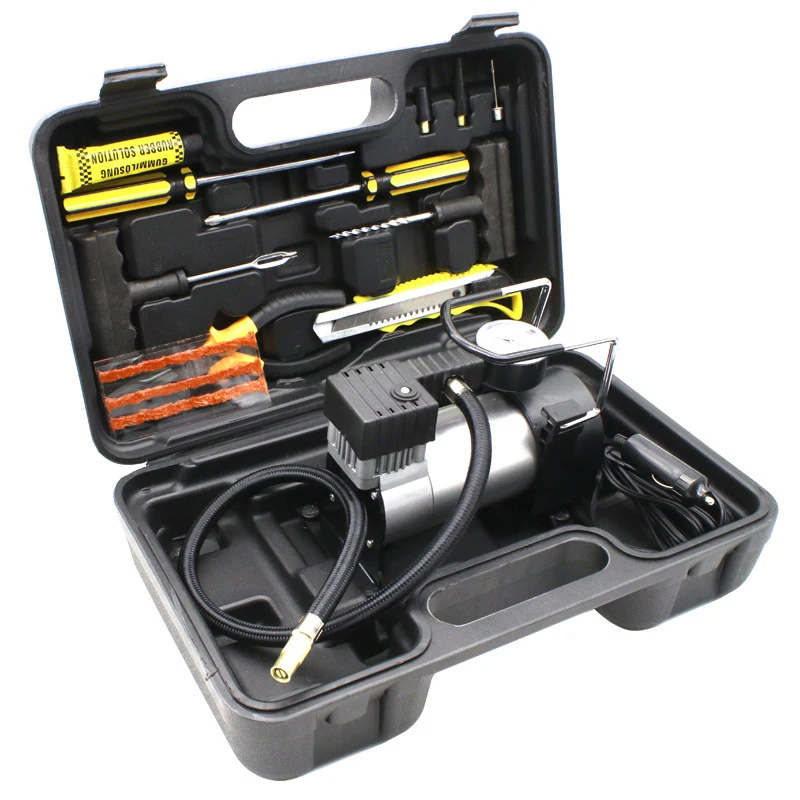  Automobile Tire Inflatable Pump Mounted Tool Kit High Power Cigarette Light Type Single Cylinder re