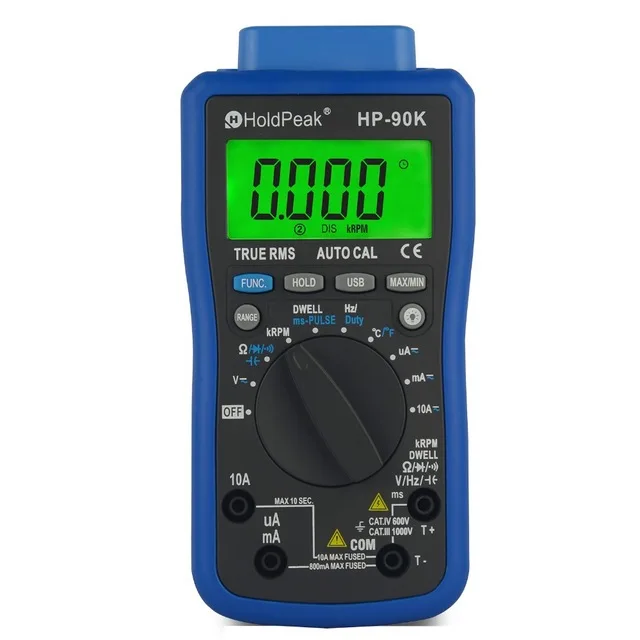 

2018 New Engine Analyzer Tester Holdpeak Hp-90k Auto Range Digital Multimeter / Car Diagnostic Tool With Data Output By Usb