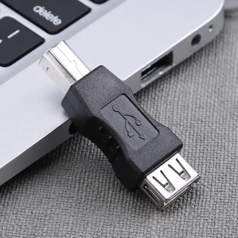 USB 2 0 A гнездо в B разъем адаптера конвертер AF BM Мини Портативный черный адаптер для