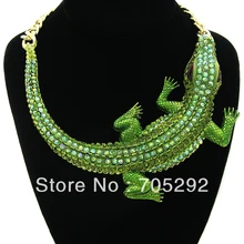 Огромные модные подвески из крокодиловой кожи массивное ожерелье