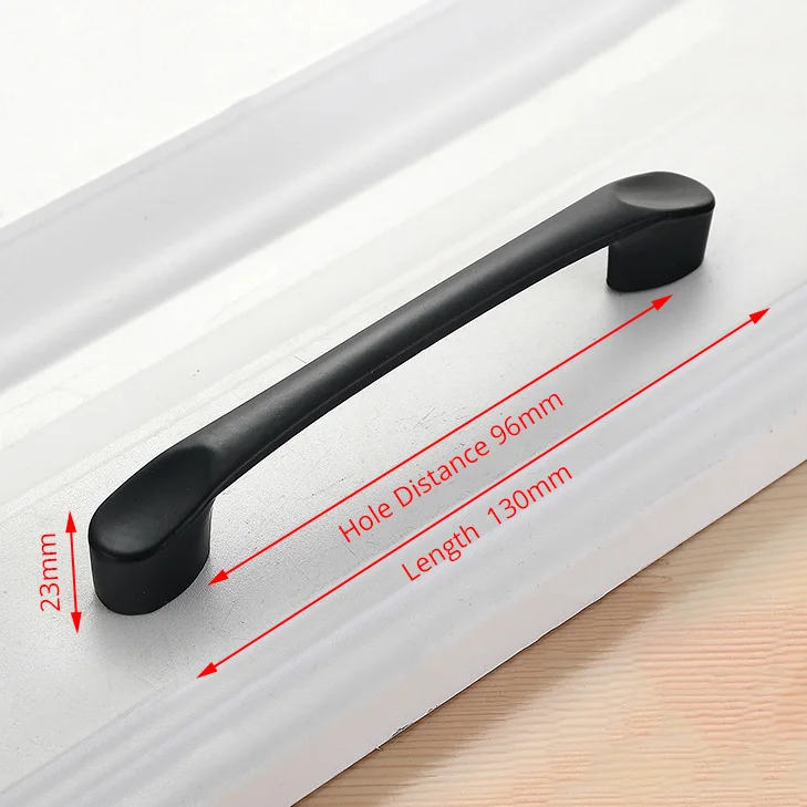 NAIERDI алюминиевый сплав черный шкаф ручки американский стиль твердый кухонный шкаф ручки для выдвижных ящиков оборудование для обработки мебели - Цвет: Handle-6626C-96