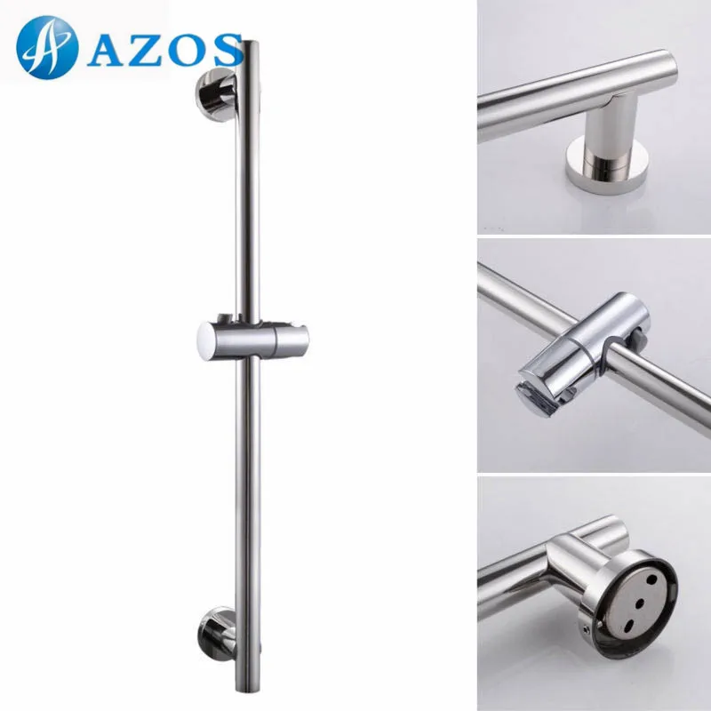 Bathroom Accessories Shower Head Holder Slider Bar Round Wall Mount