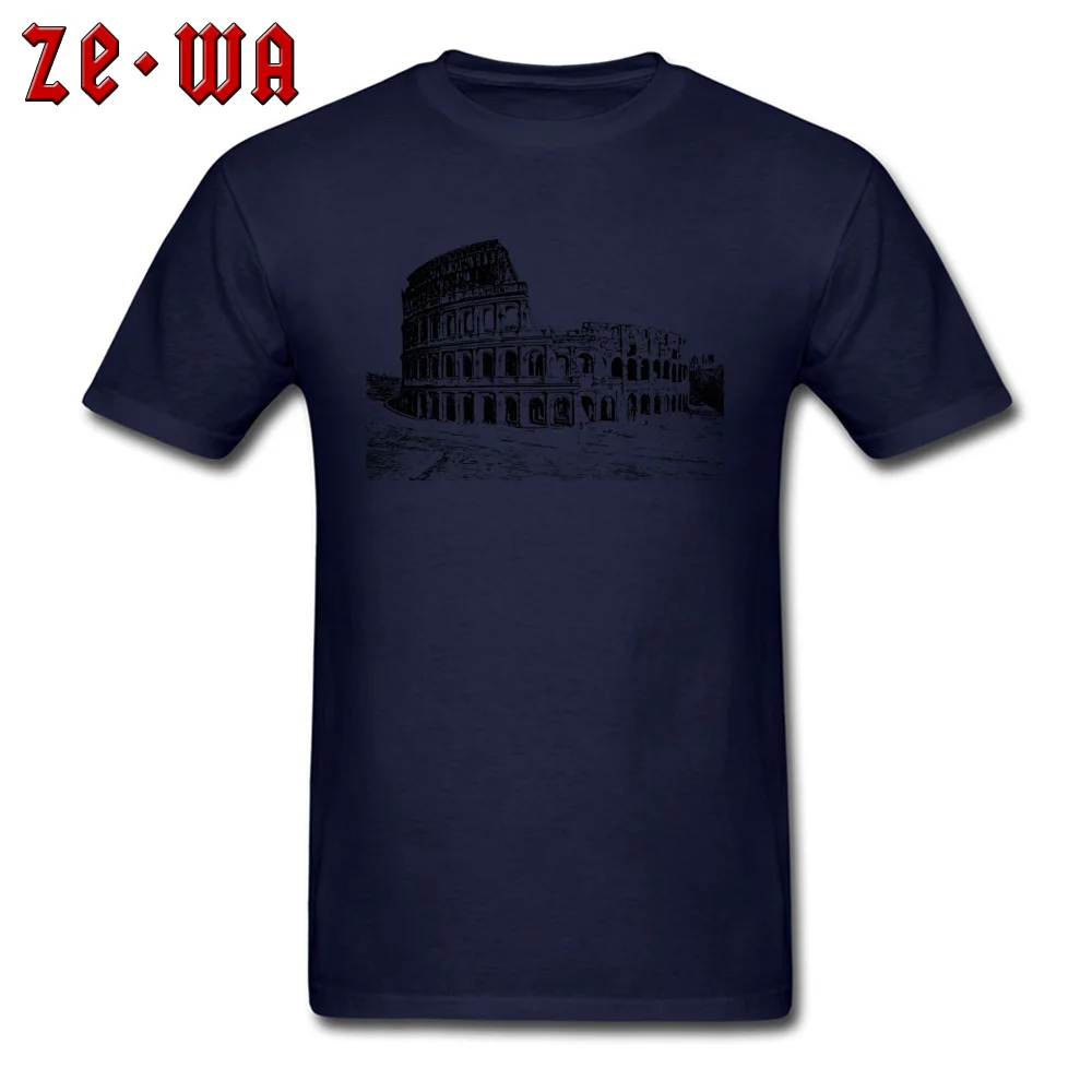 colosseum 1296587_960_720 T Shirt 2018 Short Sleeve Printed Cotton Crew Neck Men T Shirt Europe Tee-Shirts Mother Day colosseum 1296587_960_720 navy